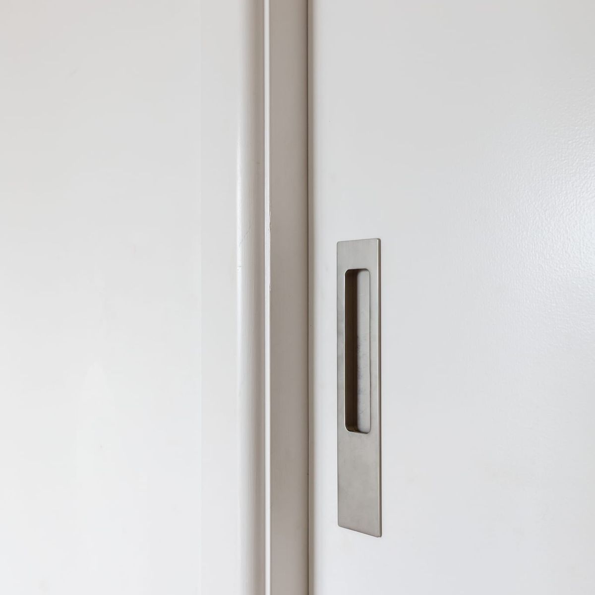 21785 - Rectangular Flush Pull - Satin Nickel - Passage