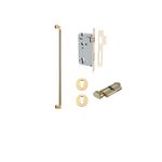 0480KENTR60KT - Berlin Pull Handle - 600mm Entrance Kit with Separate High Security Lock - Polished Brass - Entrance