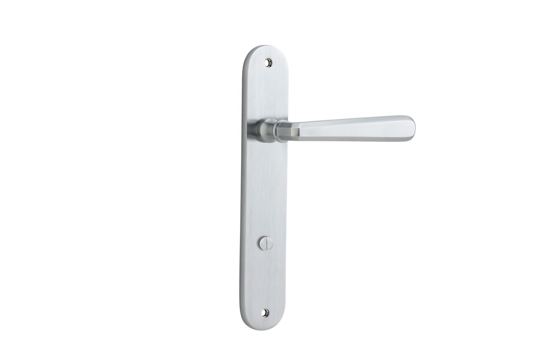 12376P85 - Copenhagen Lever - Oval Backplate - Brushed Chrome - Privacy