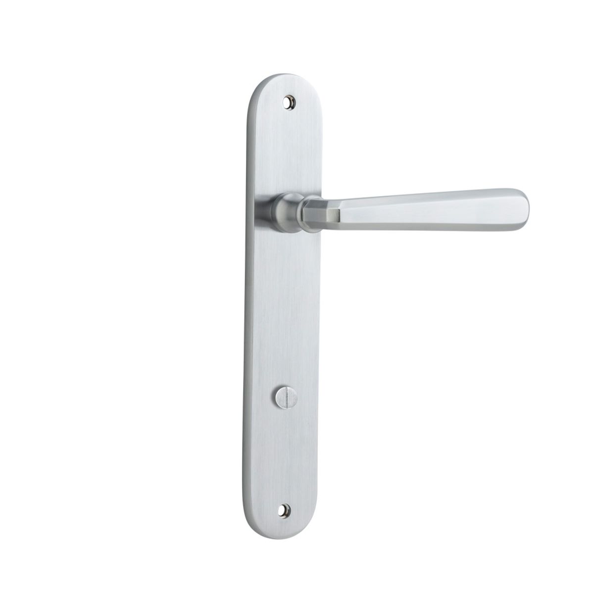 12376P85 - Copenhagen Lever - Oval Backplate - Brushed Chrome - Privacy