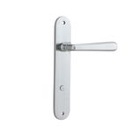 12376P85 - Copenhagen Lever - Oval Backplate - Brushed Chrome - Privacy