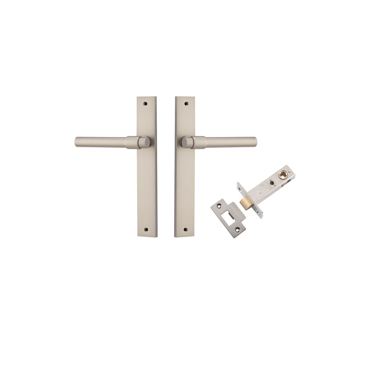 14896KPASS60 - Helsinki Lever - Rectangular Backplate Passage Kit - Satin Nickel - Passage