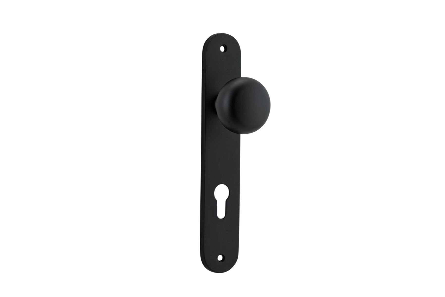 12834E85 - Cambridge Knob - Oval Backplate - Matt Black - Entrance
