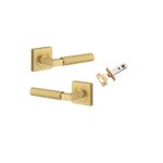 16273KPASS60 - Berlin Lever - Square Rose Passage Kit - Brushed Gold PVD - Passage