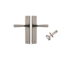 13880KPASS60 - Copenhagen Lever - Chamfered Backplate Passage Kit - Distressed Nickel - Passage