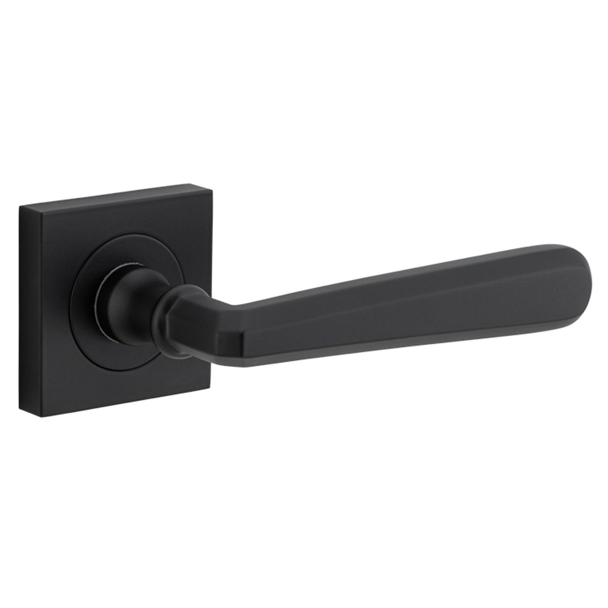 21193 - Copenhagen Lever - Square Rose - Matt Black - Passage