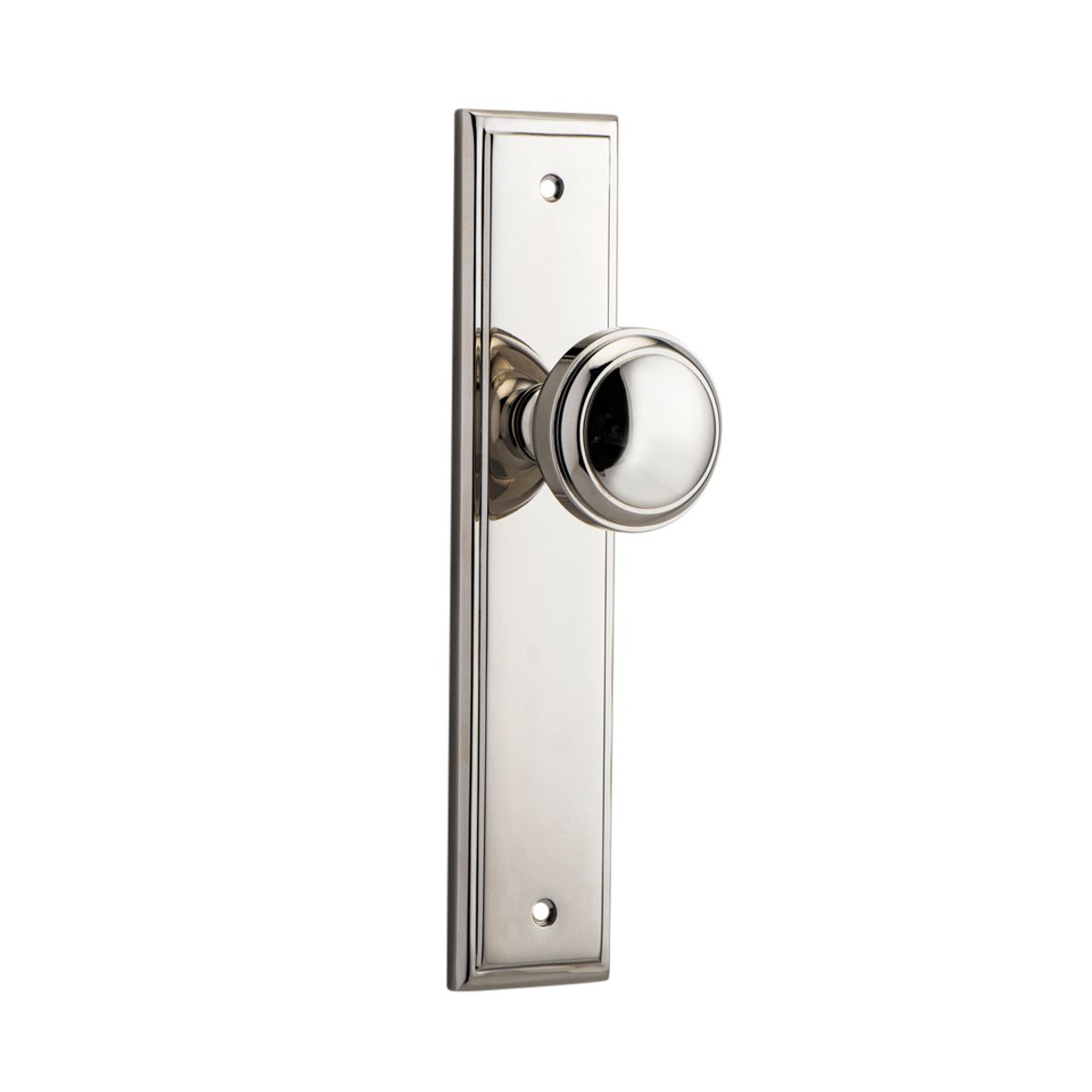 14338 - Paddington Knob - Stepped Backplate - Polished Nickel - Passage