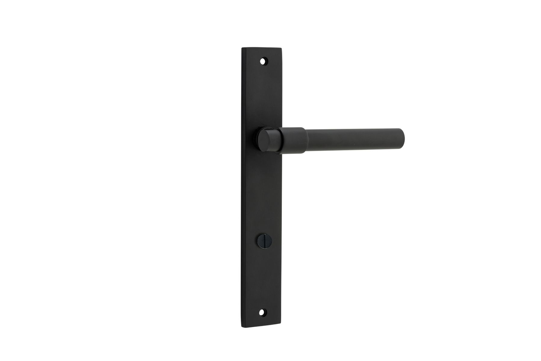 12896P85 - Helsinki Lever - Rectangular Backplate - Matt Black - Privacy