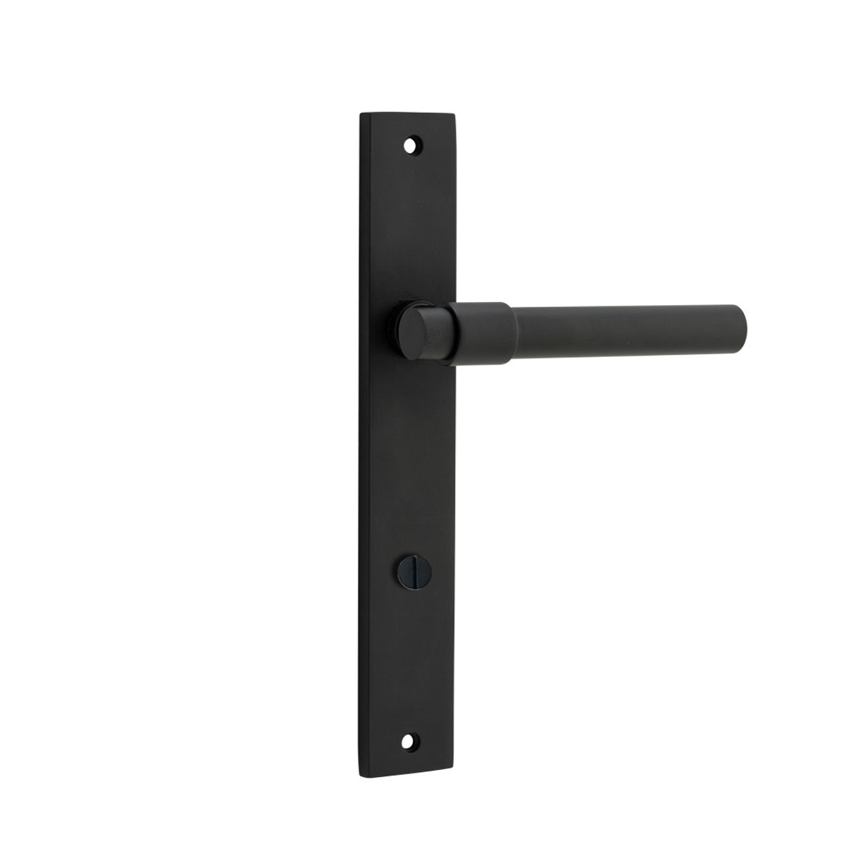 12896P85 - Helsinki Lever - Rectangular Backplate - Matt Black - Privacy