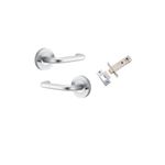 20355KIBPRIV60 - Oslo Lever - Round Rose (Inbuilt Privacy) - Brushed Chrome - Privacy