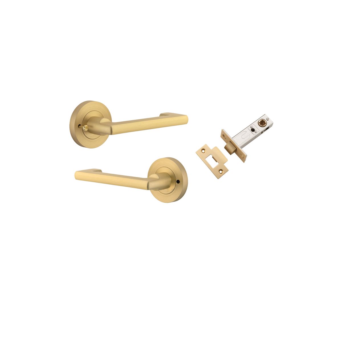 16276KIBPRIV60 - Baltimore Return Lever - Round Rose (Inbuilt Privacy) - Brushed Gold PVD - Privacy