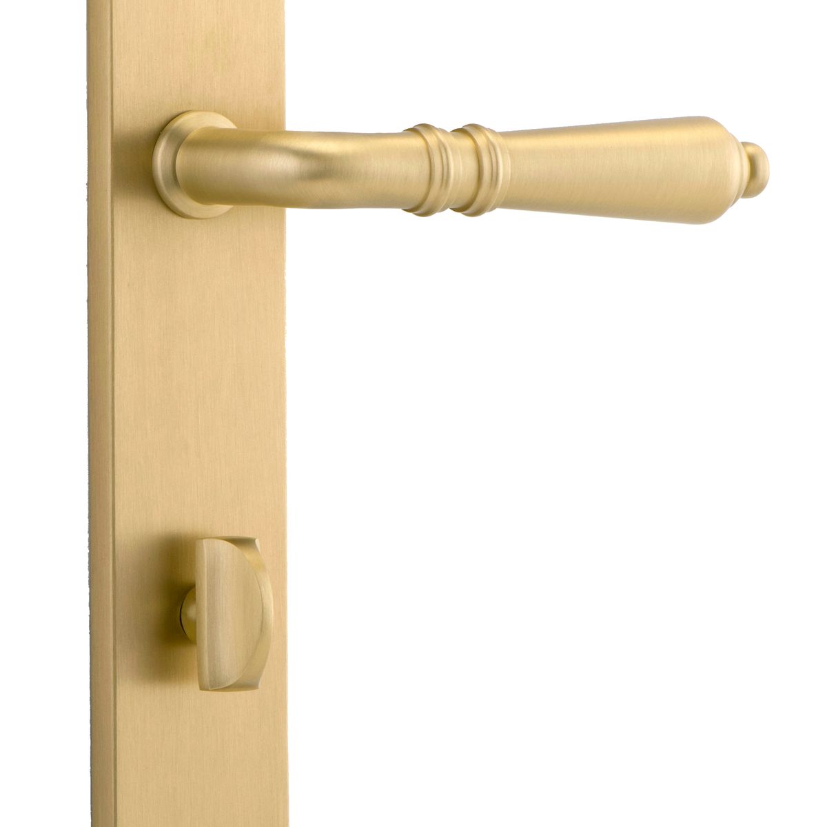 16224P85 - Sarlat Lever - Oval Backplate - Brushed Gold PVD - Privacy