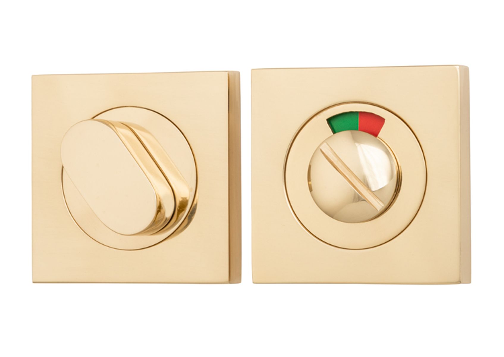20110 - Privacy Turn With Indicator - Square - Polished Brass