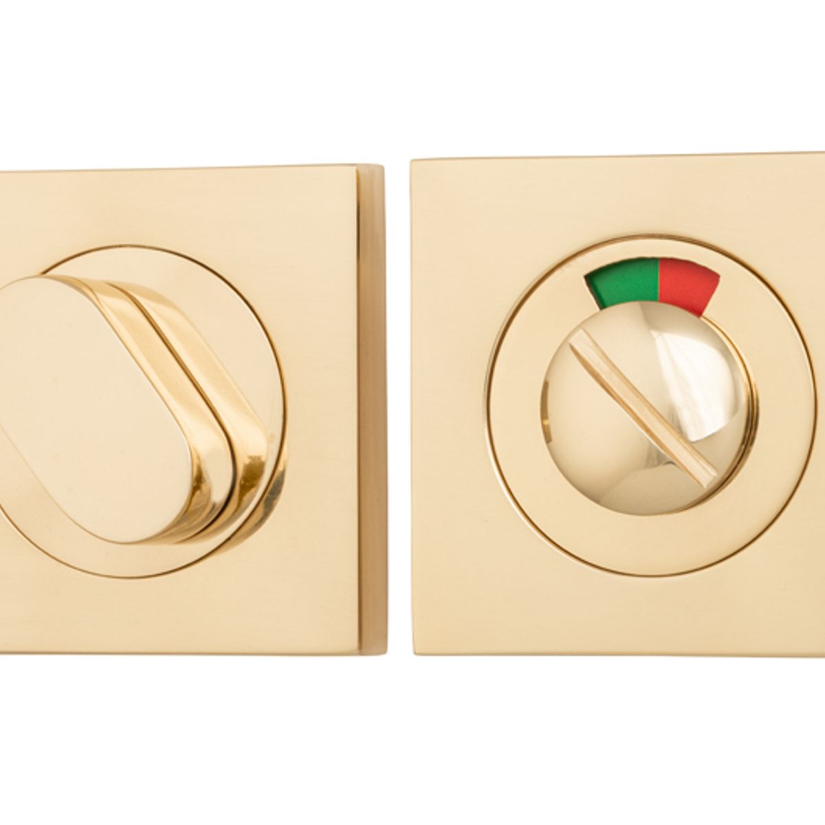 20110 - Privacy Turn With Indicator - Square - Polished Brass