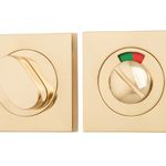 20110 - Privacy Turn With Indicator - Square - Polished Brass