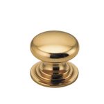 0558 - Sarlat Cupboard Knob - P27xD32mm - Polished Brass