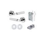 0354KENTR60KK - Brunswick Lever - Round Rose Entrance Kit with High Security Lock - Polished Chrome - Entrance