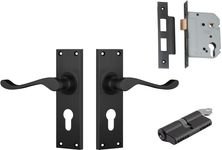 Victorian Lever - Long Backplate Entrance Set with High Security Lock