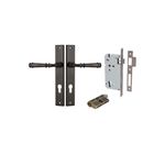 10706KENTR60KK - Verona Lever - Rectangular Backplate Entrance Kit with High Security Lock - Signature Brass - Entrance