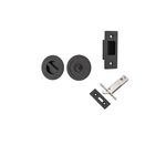 21433 - Round Sliding Door Pull Privacy Kit with Inbuilt Privacy Turn - Matt Black - Privacy
