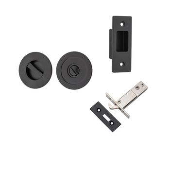 Round Sliding Door Pull Privacy Kit with Inbuilt Privacy Turn