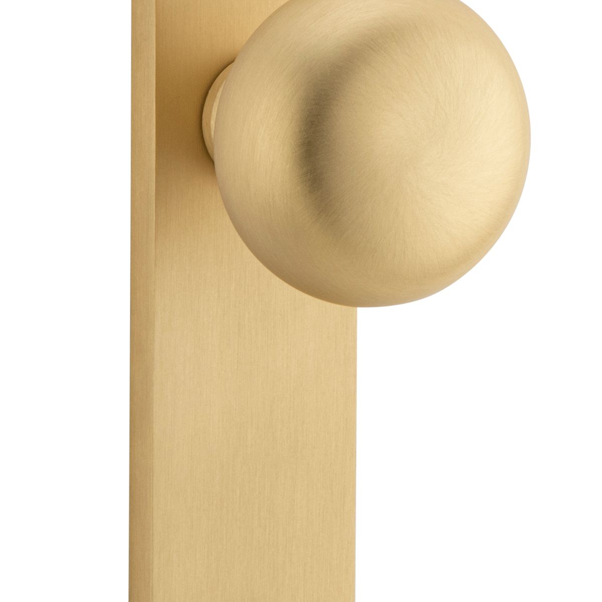 15334 - Cambridge Knob - Oval Backplate - Brushed Brass - Passage