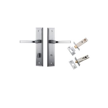 Annecy Lever - Stepped Backplate Privacy Kit with Privacy Turn