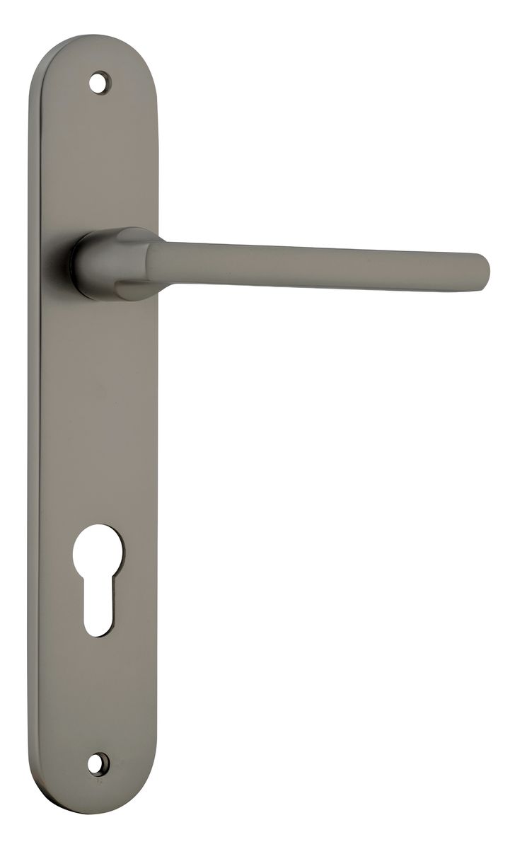 16726E85 - Baltimore Lever - Oval Backplate - Graphite PVD - Entrance