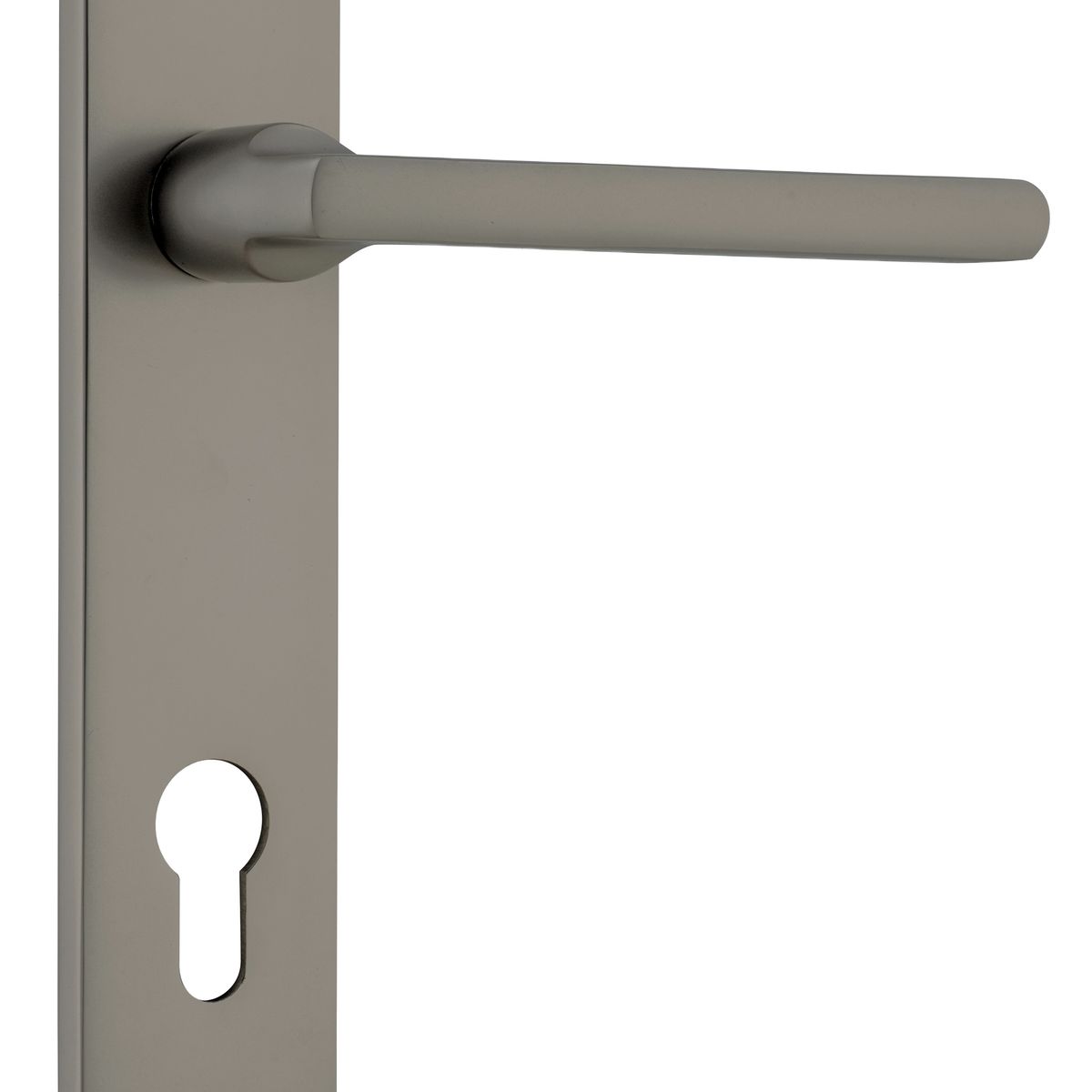 16726E85 - Baltimore Lever - Oval Backplate - Graphite PVD - Entrance