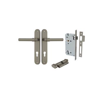 Helsinki Lever - Oval Backplate Entrance Kit with High Security Lock