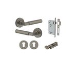 16872KENTR60KT - Berlin Lever - Round Rose Entrance Kit with High Security Lock - Graphite PVD - Entrance