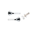 0324KPASS60 - Annecy Lever - Round Rose Passage Kit - Polished Chrome - Passage