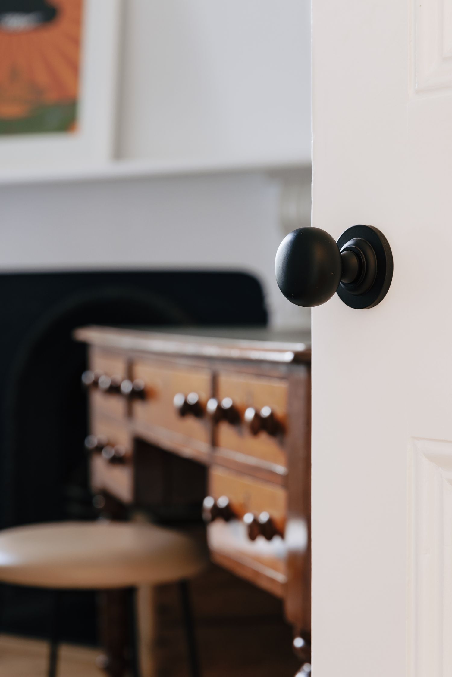 0205KPASS60 - Cambridge Knob - Round Rose Passage Kit - Brushed Chrome - Passage