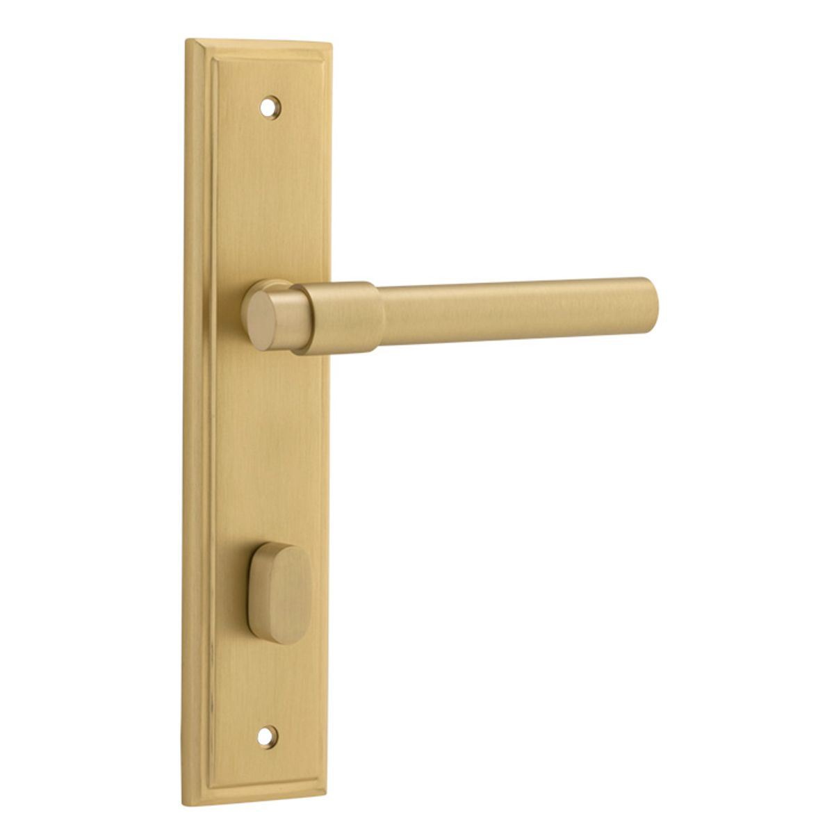 16402P85 - Helsinki Lever - Stepped Backplate - Brushed Gold PVD - Privacy
