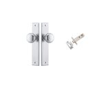 12446KPASS60 - Cambridge Knob - Chamfered Backplate Passage Kit - Brushed Chrome - Passage