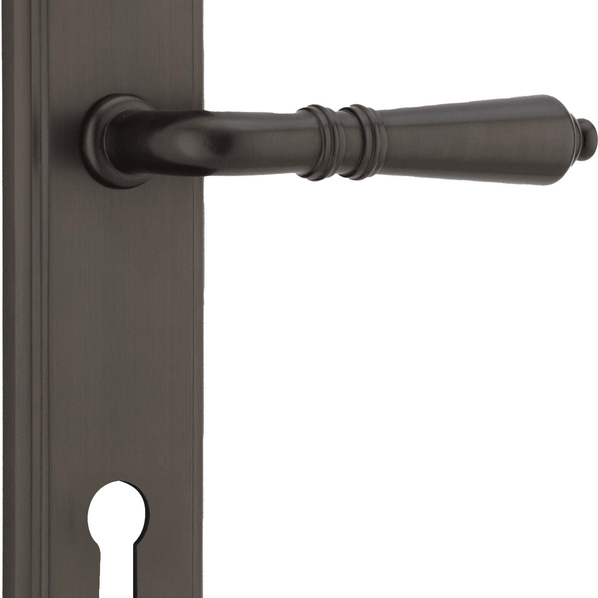 10736E85 - Sarlat Lever - Stepped Backplate - Signature Brass - Entrance