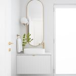 9365 - Baltimore Lever - Round Rose - Brushed Brass - Passage