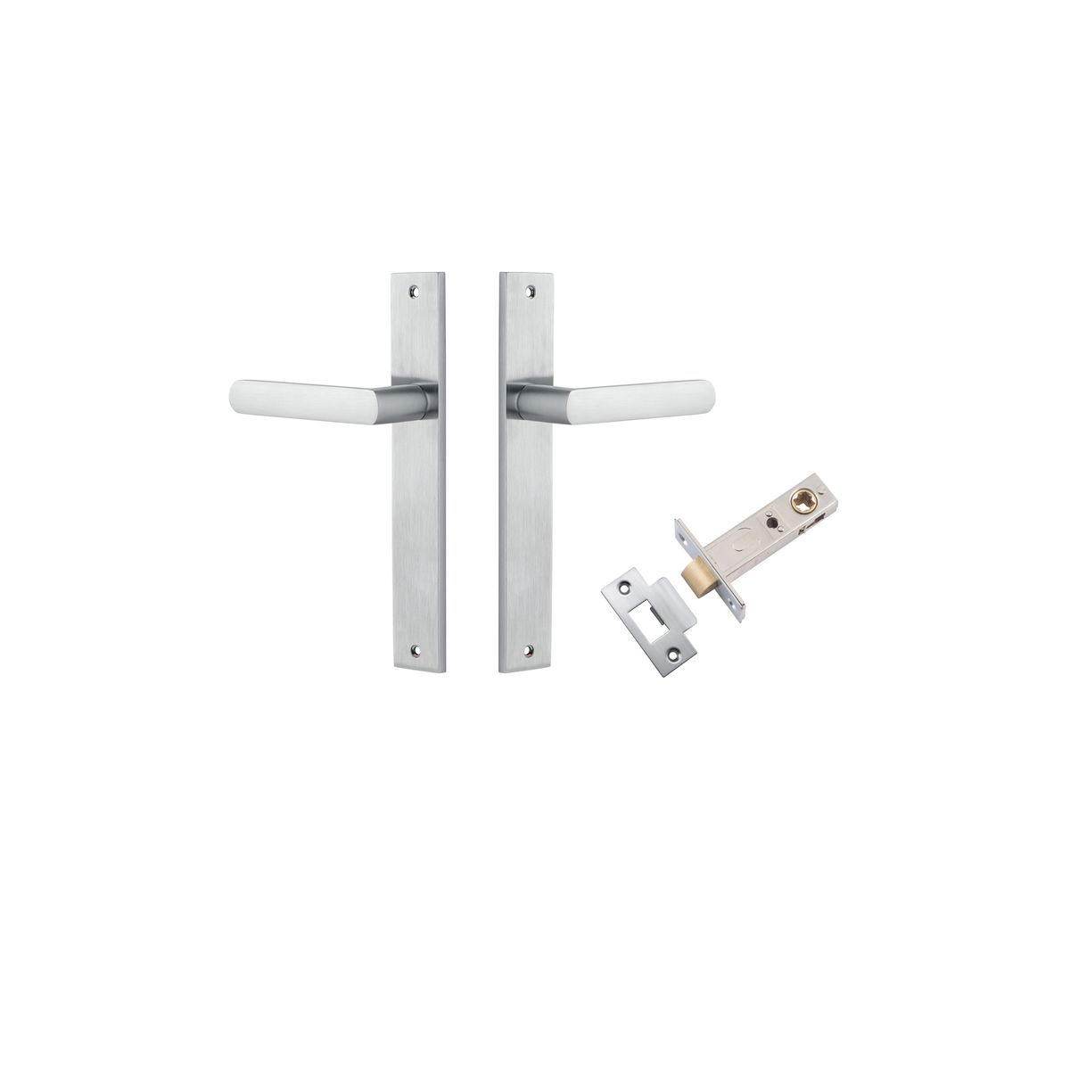 12360KPASS60 - Osaka Lever - Rectangular Backplate Passage Kit - Brushed Chrome - Passage