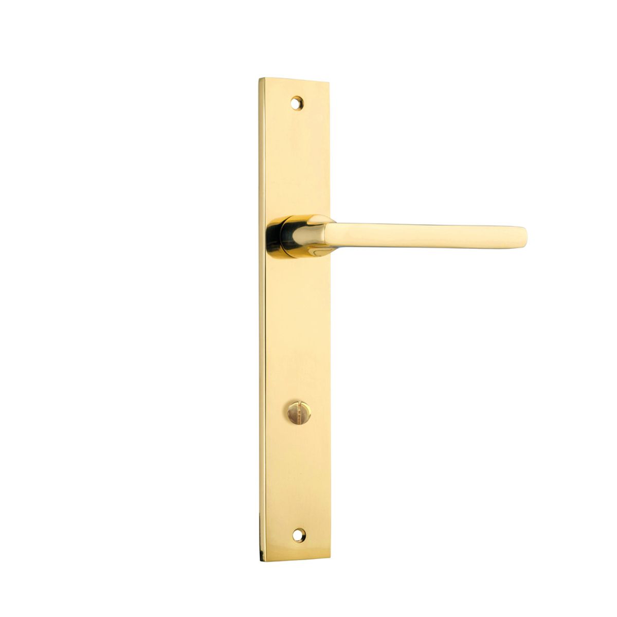 10202P85 - Baltimore Lever - Rectangular Backplate - Polished Brass - Privacy
