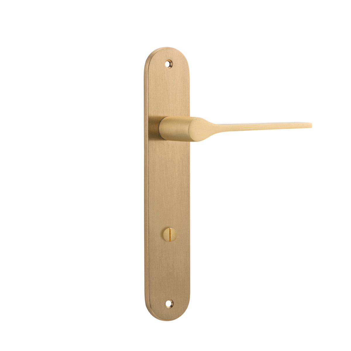 15270P85 - Como Lever - Oval Backplate - Brushed Brass - Privacy