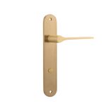 15270P85 - Como Lever - Oval Backplate - Brushed Brass - Privacy