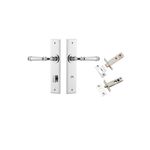 11786KPRIV60 - Verona Lever - Chamfered  Backplate Privacy Kit with Privacy Turn - Polished Chrome - Privacy