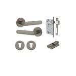 16870KENTR60KK - Osaka Lever - Round Rose Entrance Kit with Separate High Security Lock - Graphite PVD - Entrance