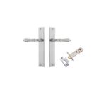 12200KPASS60 - Sarlat Lever - Rectangular Backplate Passage Kit - Brushed Chrome - Passage