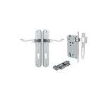 12424KENTR60KT - Stirling Lever - Oval Backplate Entrance Kit with High Security Lock - Brushed Chrome - Entrance
