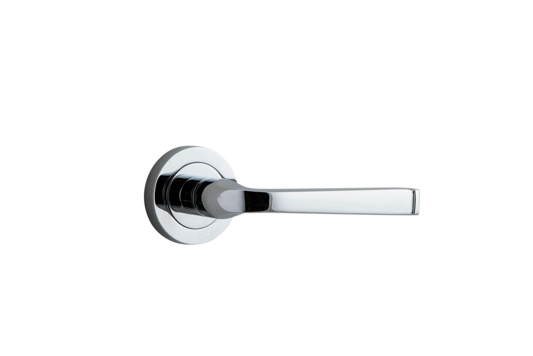 0324 - Annecy Lever - Round Rose - Polished Chrome - Passage