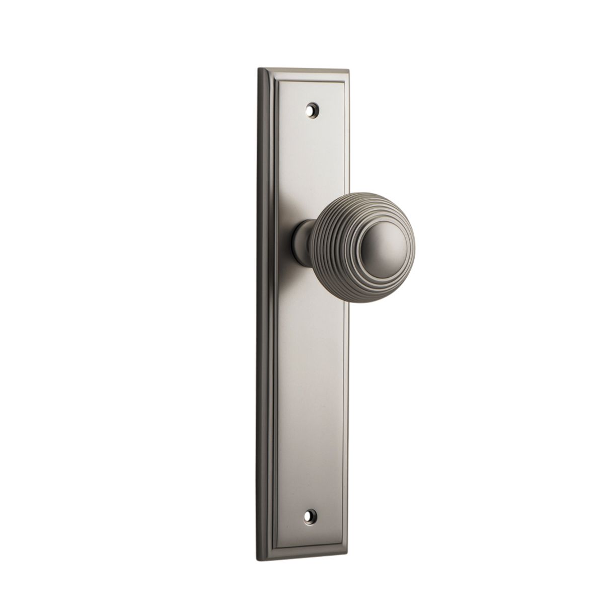 14842 - Guildford Knob - Stepped Backplate - Satin Nickel - Passage