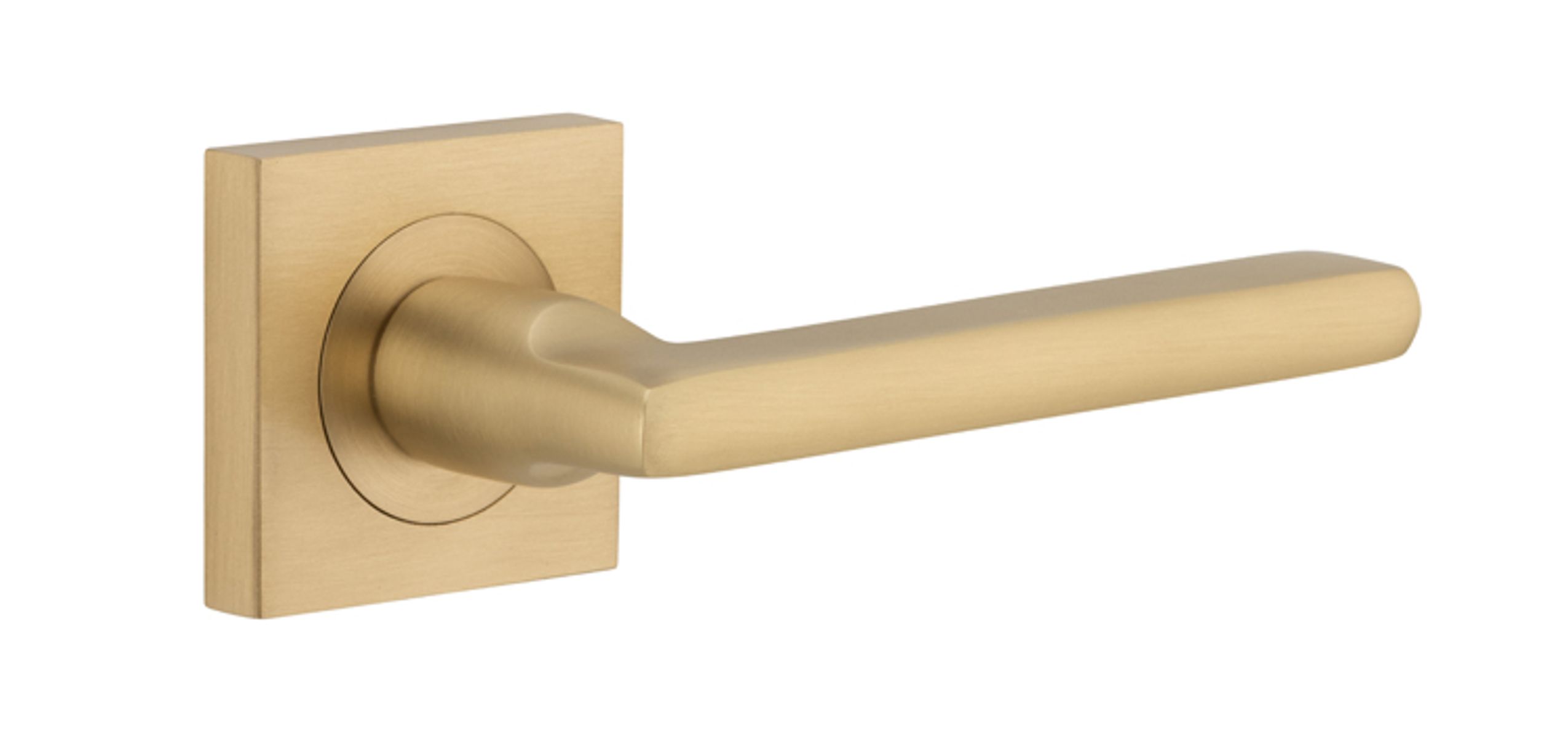 0458 - Baltimore Lever - Square Rose - Brushed Brass - Passage