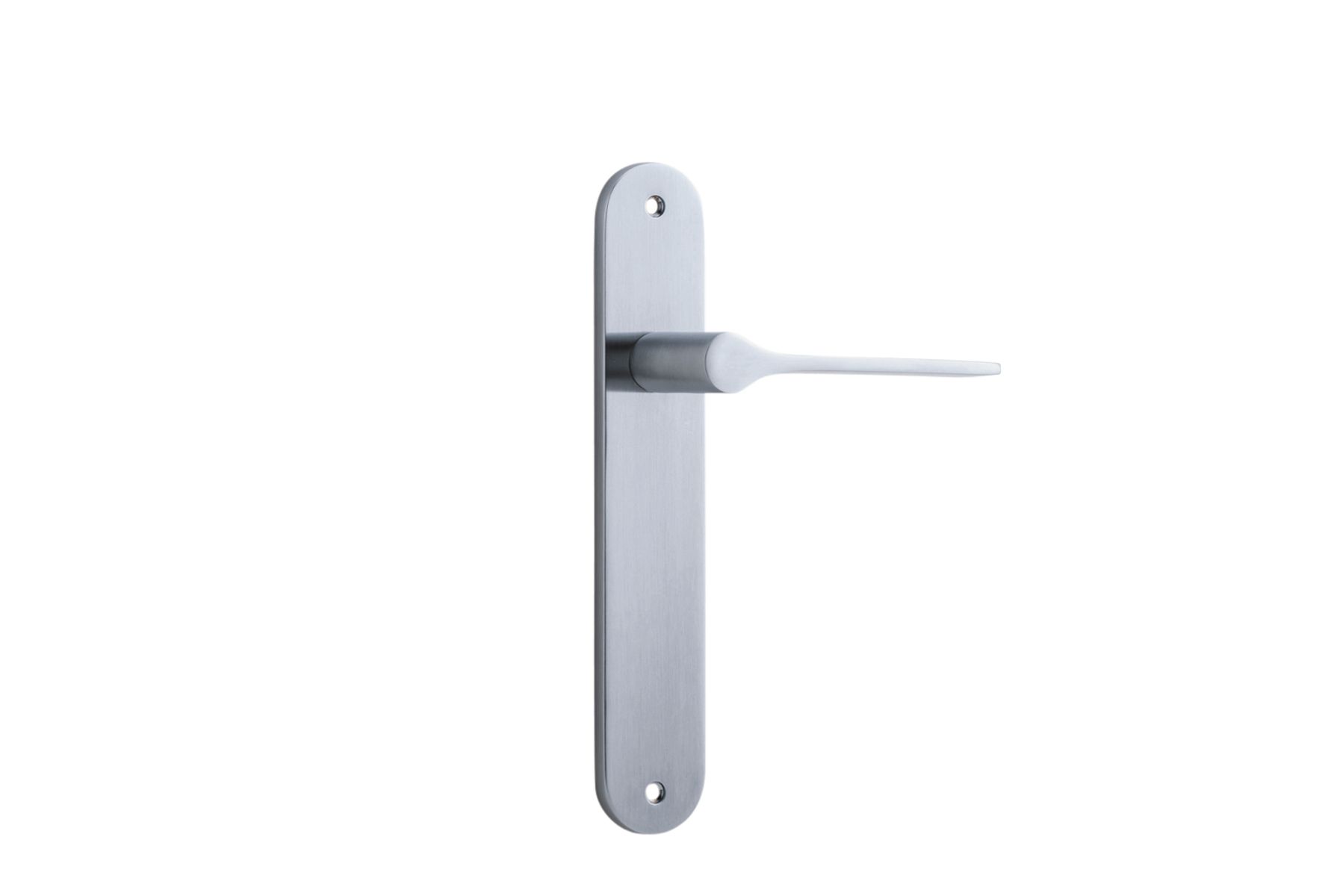 12270 - Como Lever - Oval Backplate - Brushed Chrome - Passage