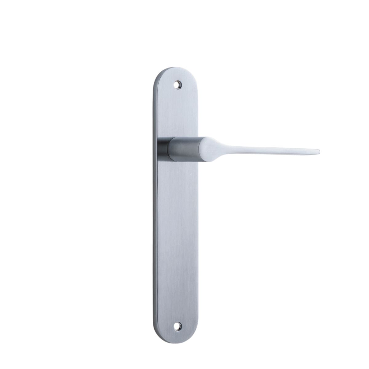 12270 - Como Lever - Oval Backplate - Brushed Chrome - Passage